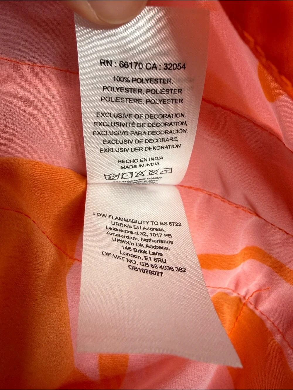 Anthropologie Tie Front Crop Blouse One Size Pink Orange Resort Beach Cover Up